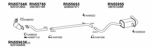  550604 Exhaust system 550604