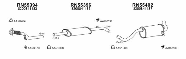  550614 Exhaust system 550614