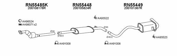  550629 Exhaust system 550629
