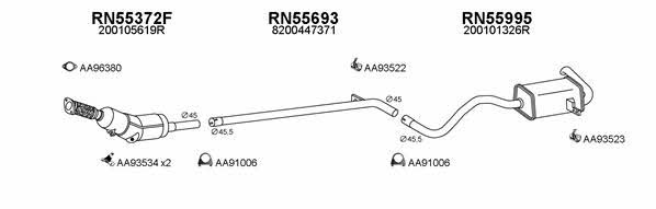  550607 Exhaust system 550607