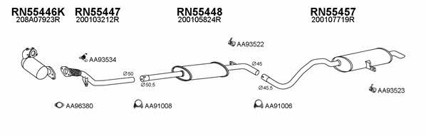  550624 Exhaust system 550624