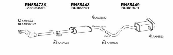  550627 Exhaust system 550627