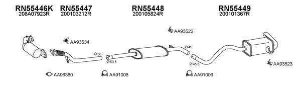  550623 Exhaust system 550623