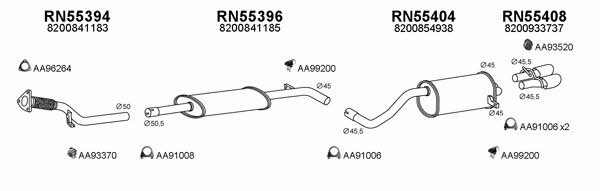  550615 Exhaust system 550615