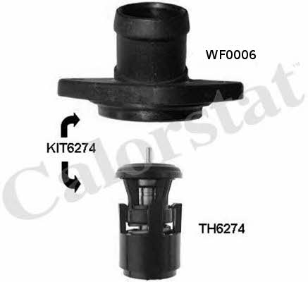 Coolant thermostat Vernet TH6274.87J