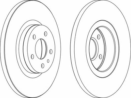 Wagner WGR1057-1 Unventilated front brake disc WGR10571