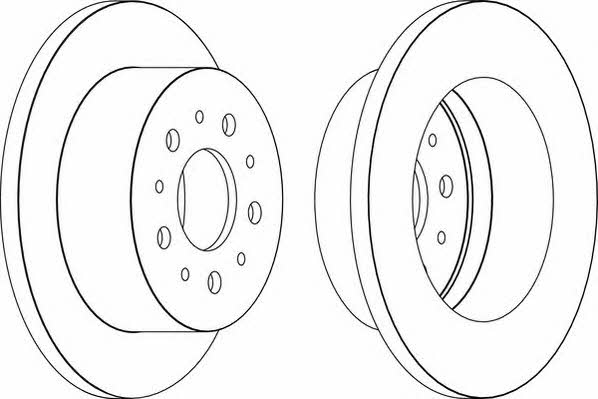 Wagner WGR1653-1 Rear brake disc, non-ventilated WGR16531