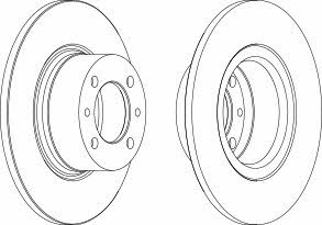 Wagner WGR0035-1 Unventilated front brake disc WGR00351