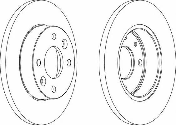 Wagner WGR0055-1 Unventilated front brake disc WGR00551