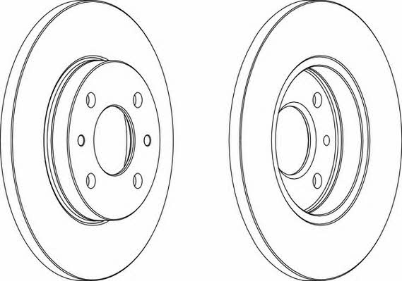 Wagner WGR0125-1 Unventilated front brake disc WGR01251