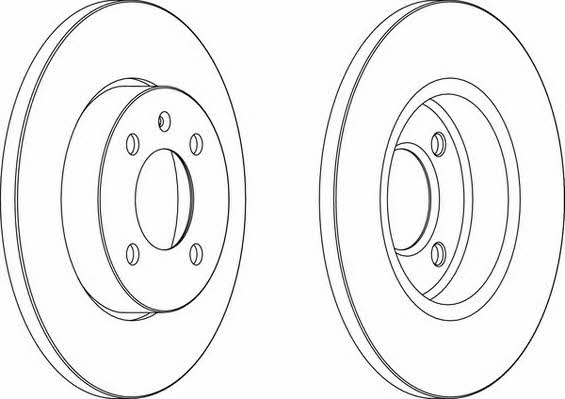 Wagner WGR0205-1 Unventilated front brake disc WGR02051