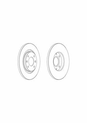 Wagner WGR1000-1 Unventilated front brake disc WGR10001