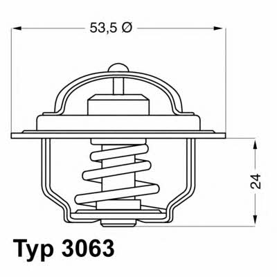Wahler 3063.75 Thermostat, coolant 306375