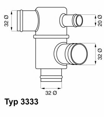 Wahler 3333.87 Thermostat, coolant 333387
