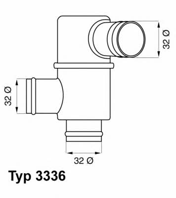 Wahler 3336.83 Thermostat, coolant 333683