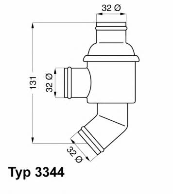 Wahler 3344.75 Thermostat, coolant 334475
