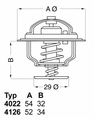 Wahler 4126.88 Thermostat, coolant 412688