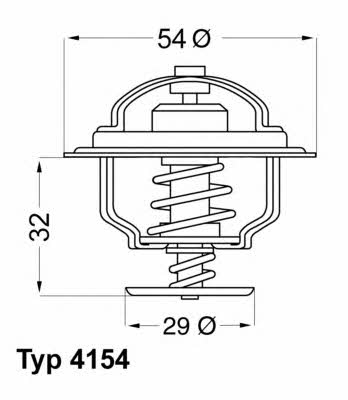 Wahler 4154.82D Thermostat, coolant 415482D