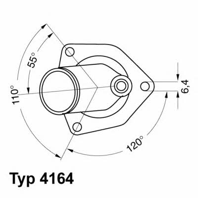 Wahler 4164.92D Thermostat, coolant 416492D