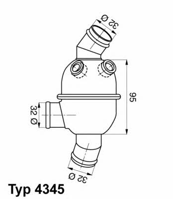Wahler 4345.80 Thermostat, coolant 434580