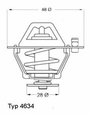 Wahler 4634.76 Thermostat, coolant 463476