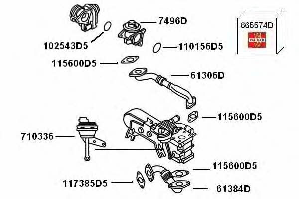 Wahler 710336 Exhaust gas recirculation control valve 710336