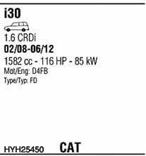 HYH25450 Walker Exhaust system