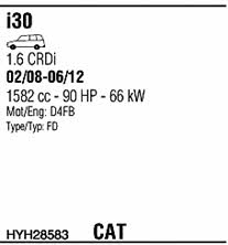 HYH28583 Walker Exhaust system