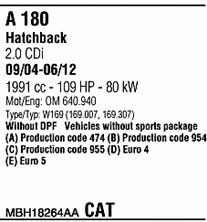 MBH18264AA Walker Exhaust system