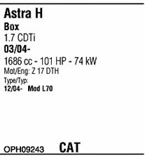 OPH09243 Walker Exhaust system