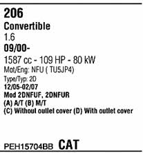 PEH15704BB Walker Exhaust system