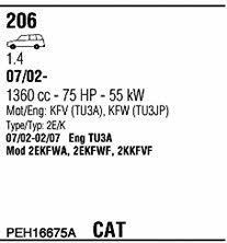 PEH16675A Walker Exhaust system