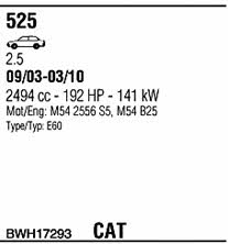 BWH17293 Walker Exhaust system