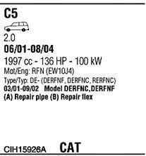 CIH15926A Walker Exhaust system