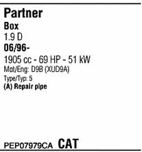  PEP07979CA Exhaust system PEP07979CA