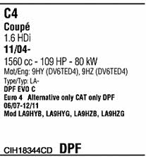  CIH18344CD Exhaust system CIH18344CD