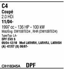  CIH18345A Exhaust system CIH18345A