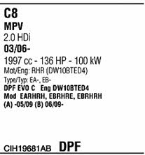  CIH19681AB Exhaust system CIH19681AB