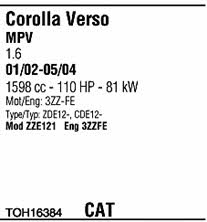 TOH16384 Walker Exhaust system
