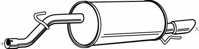 Exhaust muffler Opel Corsa D: 23381 Walker End Silencer