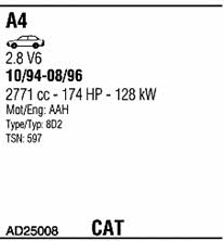 AD25008 Walker Exhaust system