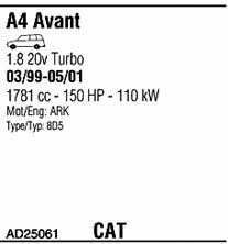 Walker AD25061 Exhaust system AD25061 AD25061 Walker Exhaust system