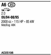 Walker AD25106 Exhaust system AD25106 AD25106 Walker Exhaust system