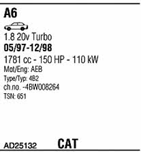 AD25132 Walker Exhaust system