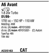 AD25163 Walker Exhaust system