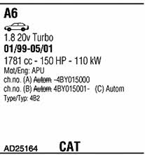 AD25164 Walker Exhaust system