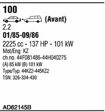 AD62145B Walker Exhaust system