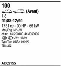 Walker AD62155 Exhaust system AD62155