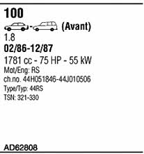 AD62808 Walker Exhaust system
