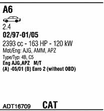ADT16709 Walker Exhaust system